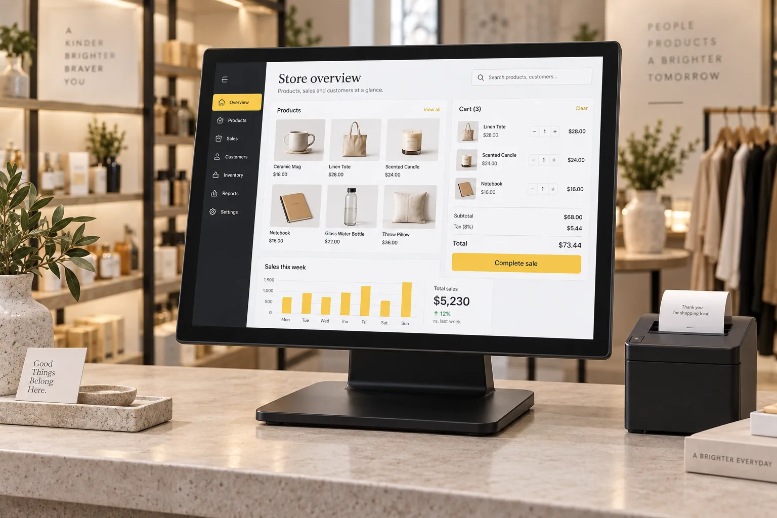 Generated concept visualization of the retail POS system