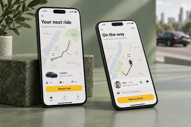 Concept visualization of Intercity Ride-Sharing Platform