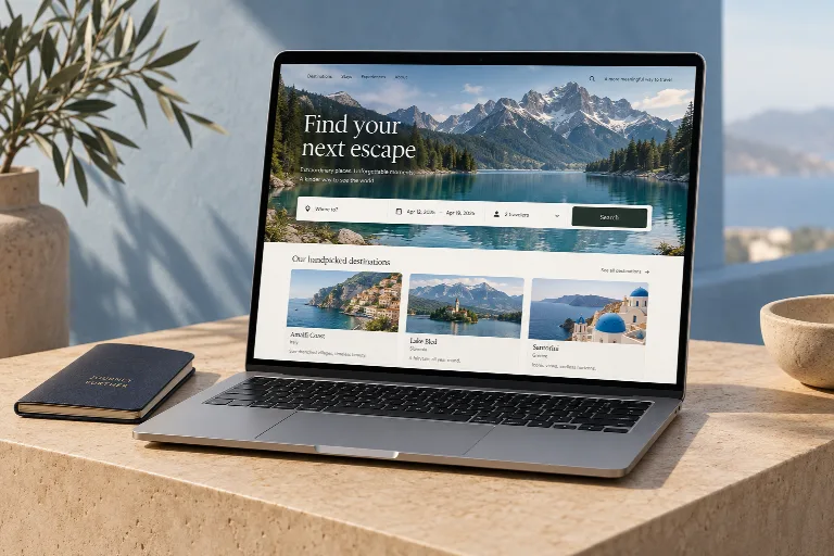 Travel booking concept